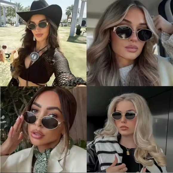 Retro Oval Sunglasses for Men & Women Trendy Sun Glasses Classic Unisex Shades - Picture 6 of 11